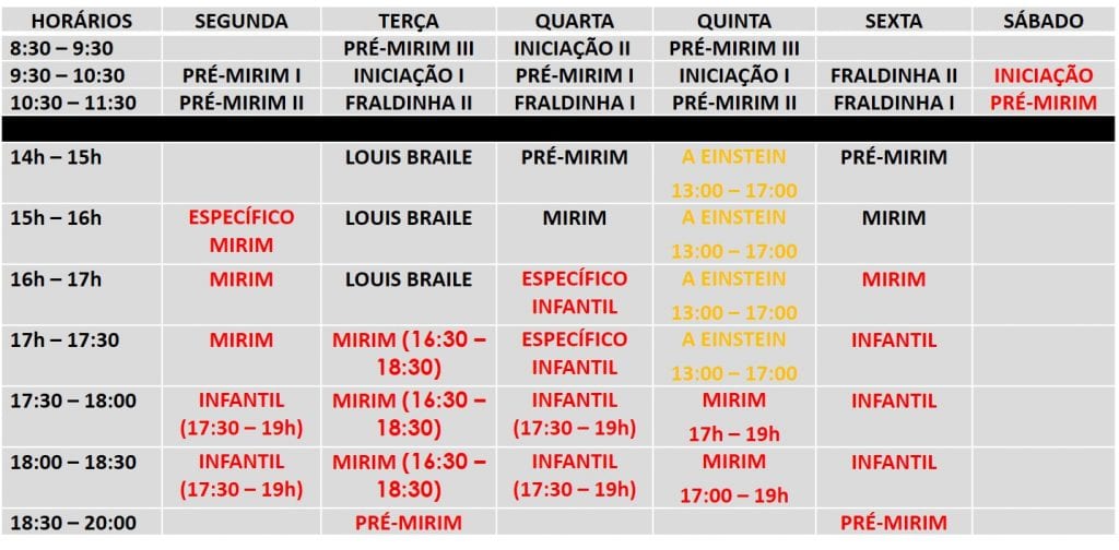horários 2016 paulista